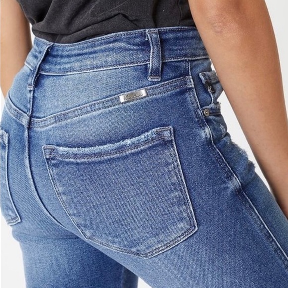 Kancan Distressed Skinny Denim Overalls main image 1